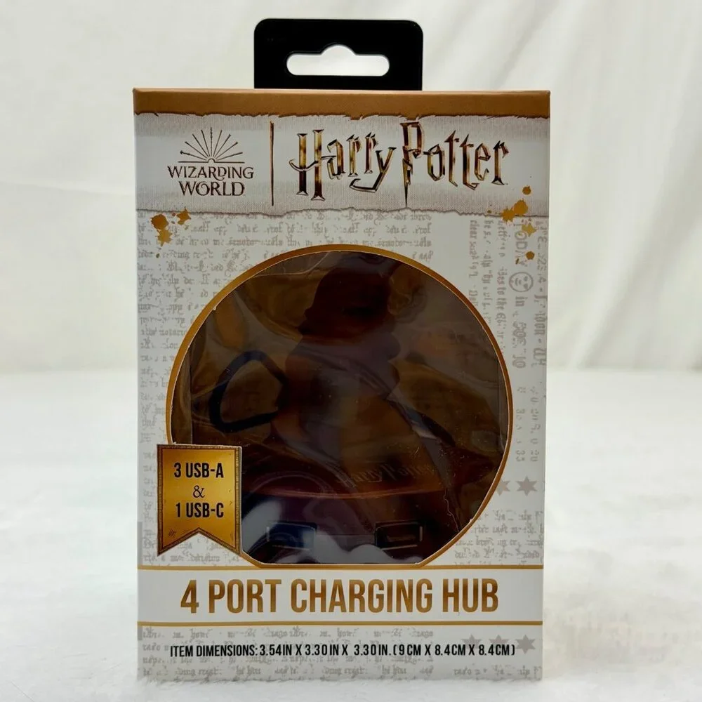 Harry Potter Sorting Hat 4 Port USB Charging Hub w/3 USB-A & 1 USB-C